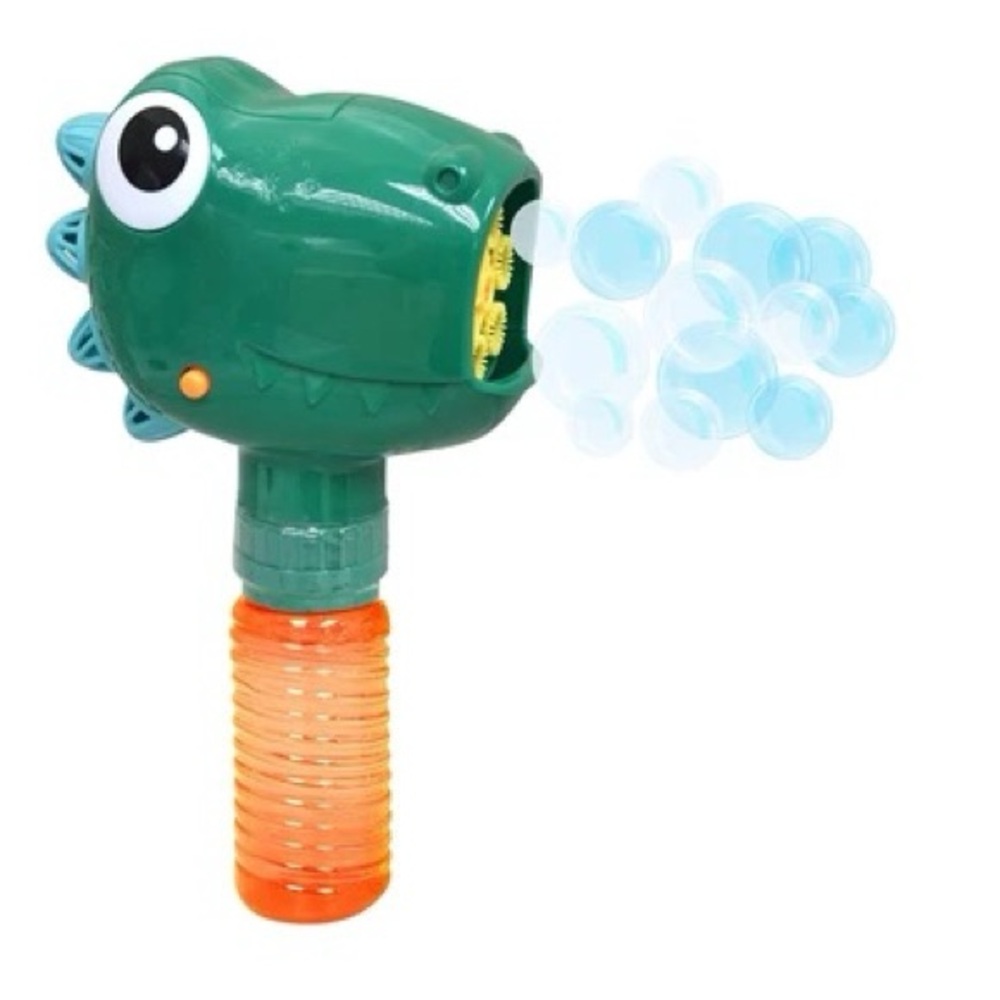 Green Dinosaur Rainbow Bubbles Dino Bubble Blower Handheld Bubble Blaster